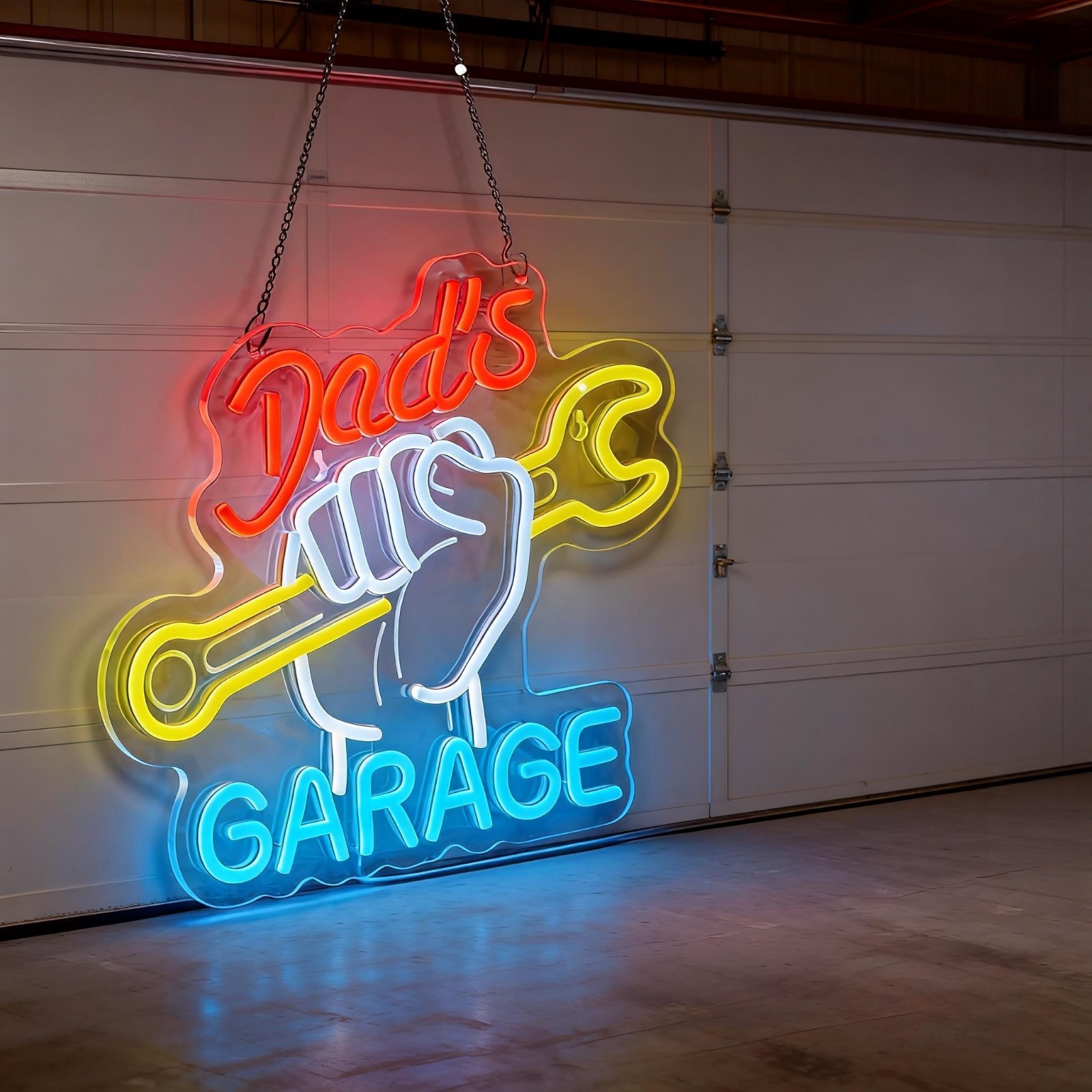 Dad's Garage LED Neon Sign Wal - огляд і ціна Auto Repair Shop Open