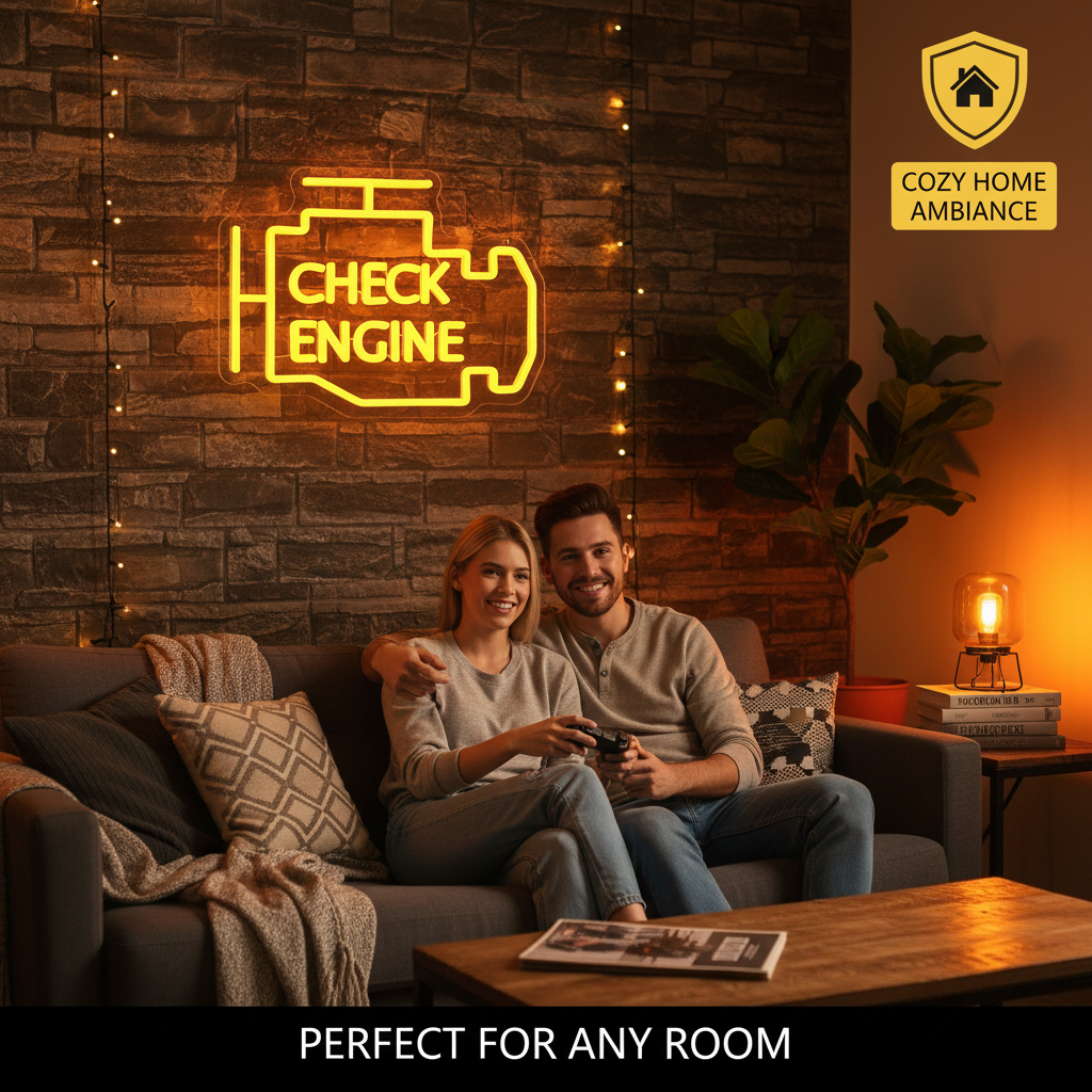 Check Engine  Neon LED Light – - огляд і ціна Auto Repair Shop Open