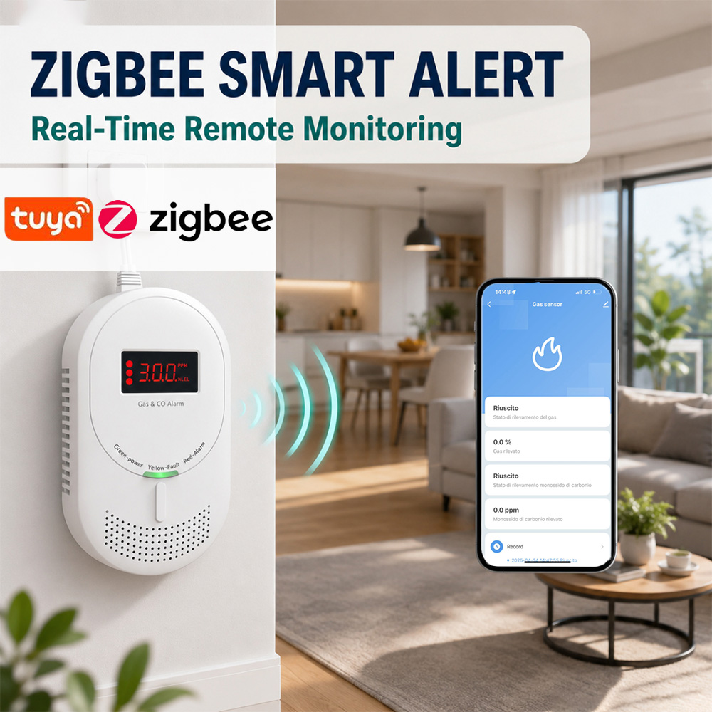 Zigbee Tuya CO Gas Detector Na - огляд і ціна Smoke Leak Detector