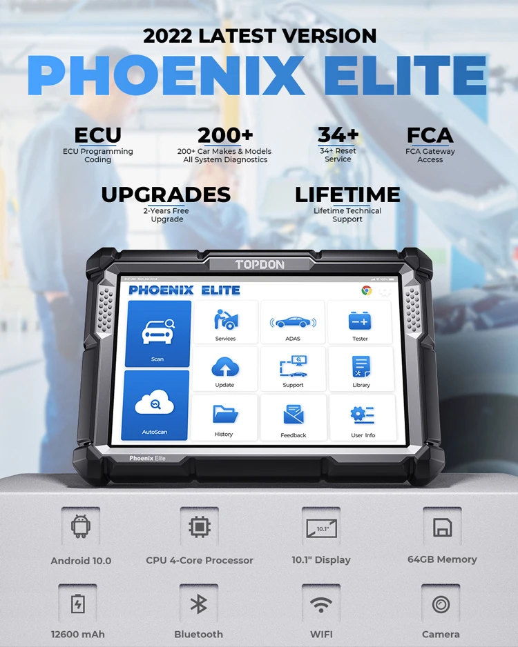 TOPDON PHOENIX ELITE Car Ecu U - огляд і ціна Car Diagnostic Tool