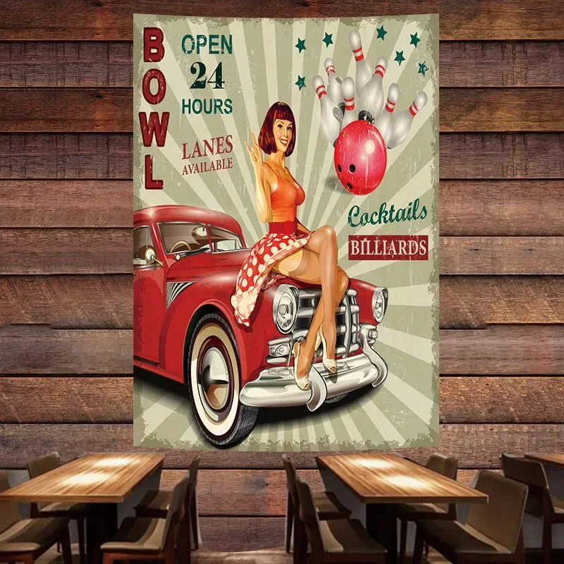 BOWL OPEN 24 HOURS Vintage Car - огляд і ціна Auto Repair Shop Open
