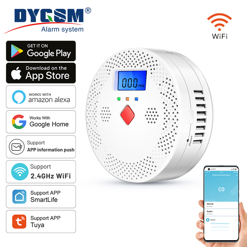 Tuya WiFi Smart Carbon Monoxid - огляд і ціна Smoke Leak Detector