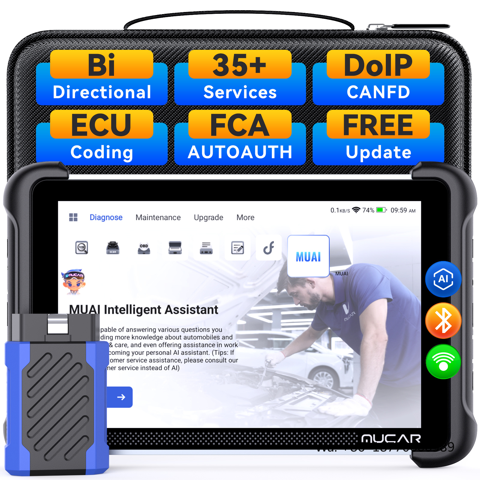 MUCAR 892BT AI Intelligent Dia - огляд і ціна Car Diagnostic Tool